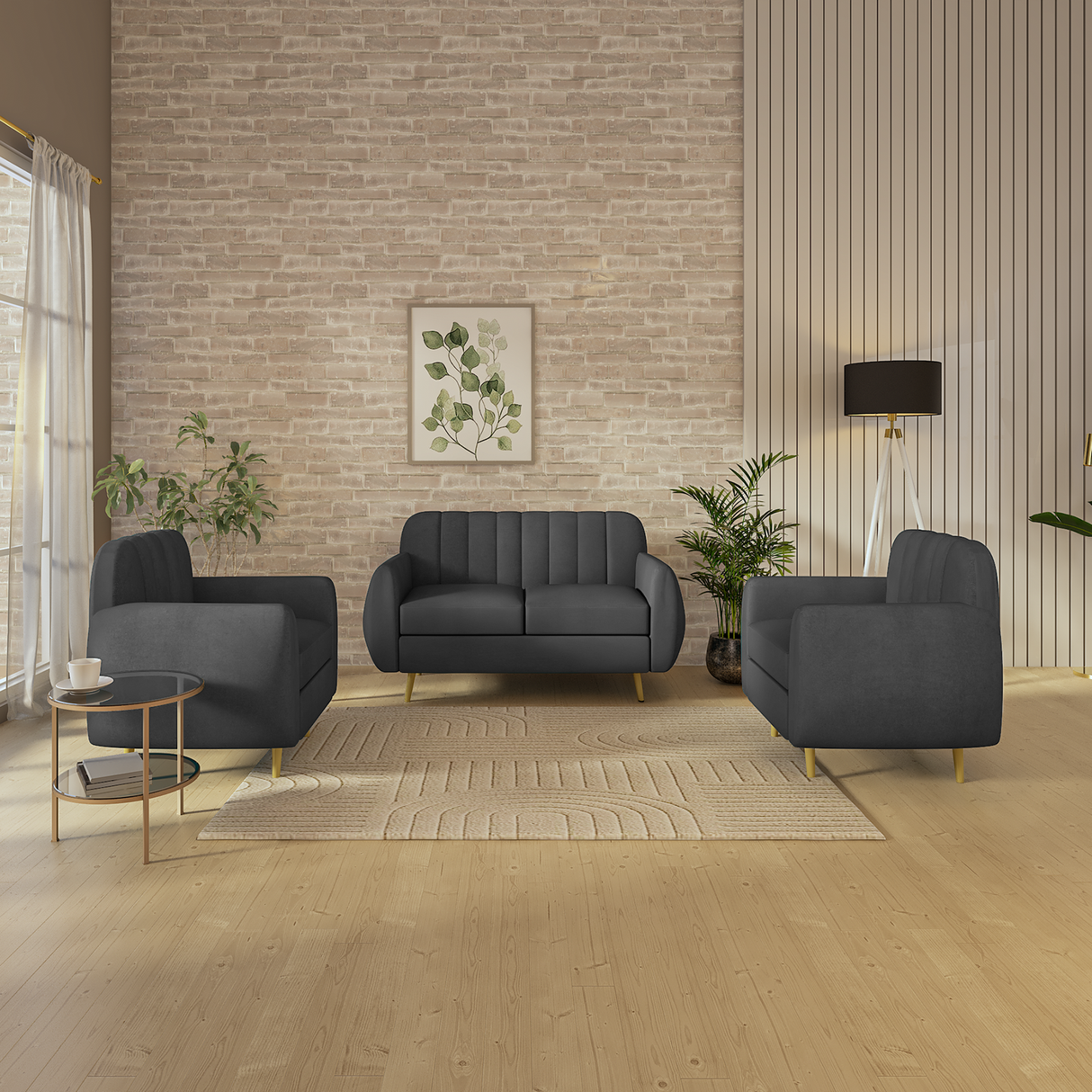 Hazy High Density Foam Sofa Set