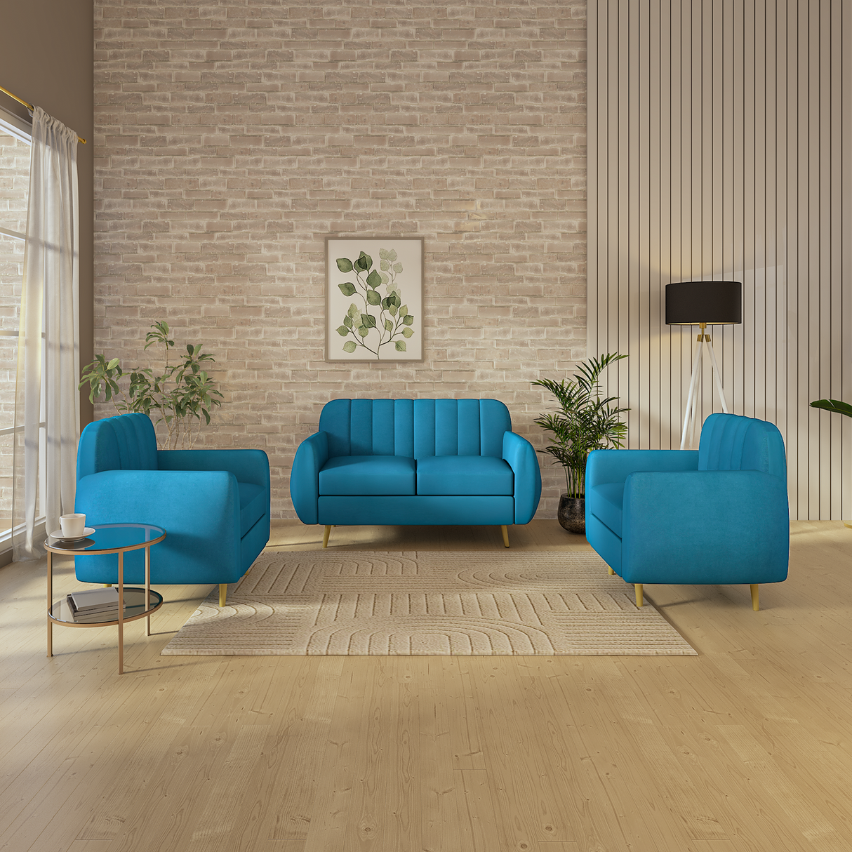 Hazy High Density Foam Sofa Set