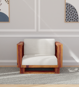 Cushy lounger Sheesham Wood Sofa In Reddish Walnut