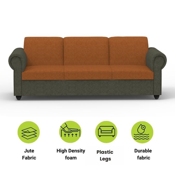 Snugy PU Foam And Gaze Spring Sofa Set