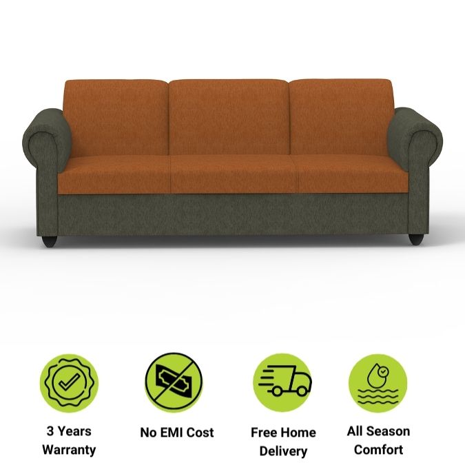 Snugy PU Foam And Gaze Spring Sofa Set