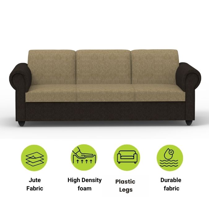 Snugy PU Foam And Gaze Spring Sofa Set