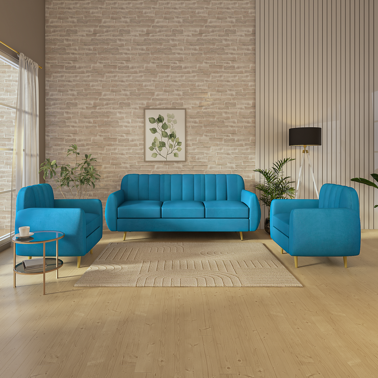 Hazy High Density Foam Sofa Set