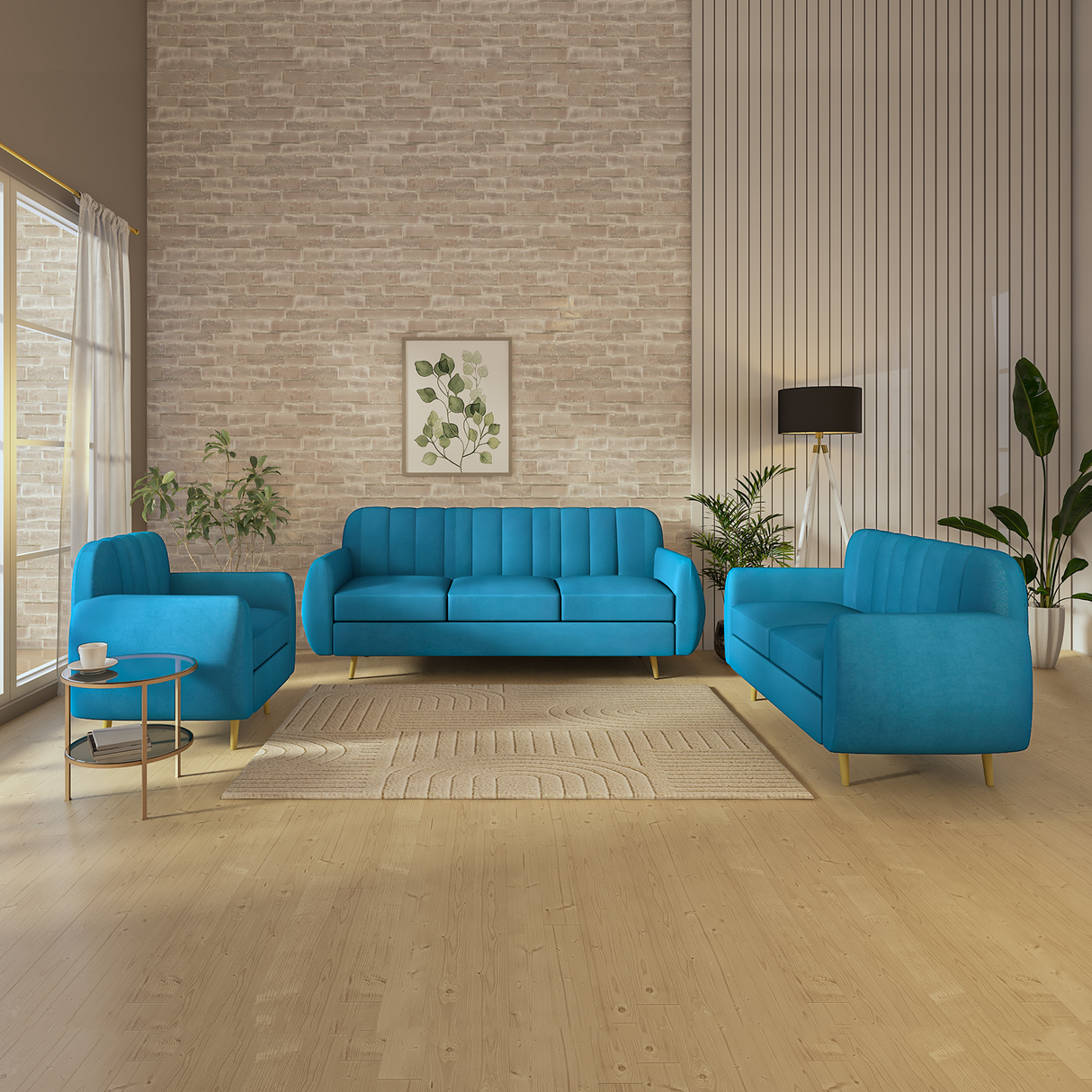 Hazy High Density Foam Sofa Set