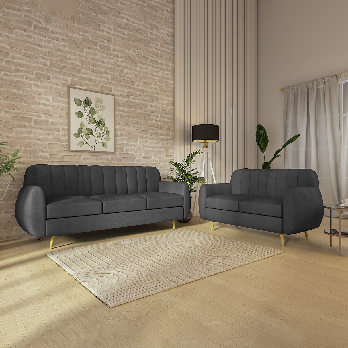 Hazy High Density Foam Sofa Set