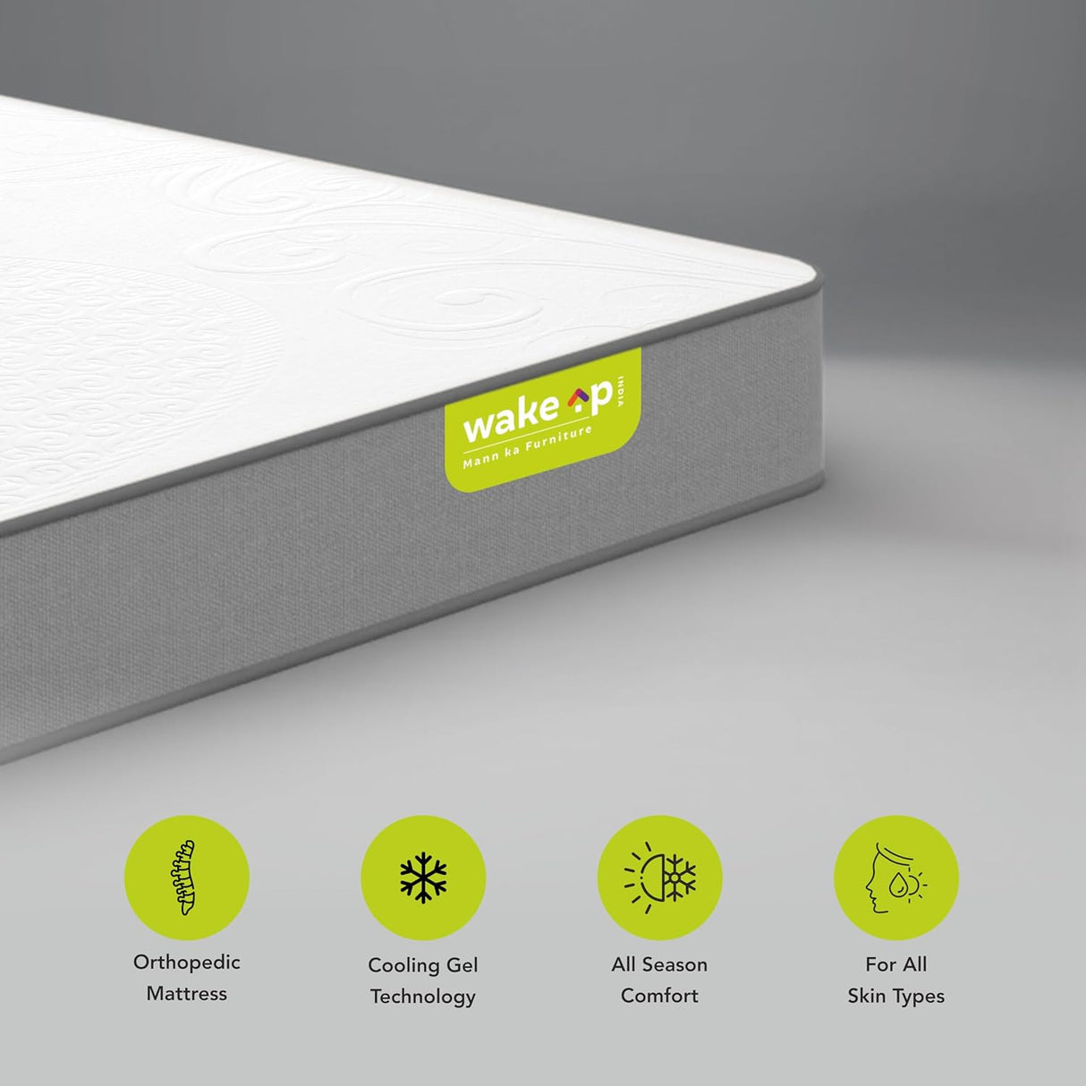 Wakeup India | Imperious Mattress | Spine Align Orthopedic Memory Foam | 10 Year Warranty | Medium Firm