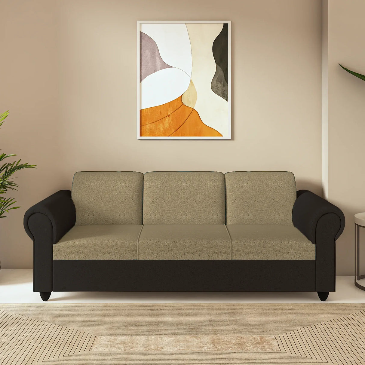 Snugy PU Foam And Gaze Spring Sofa Set