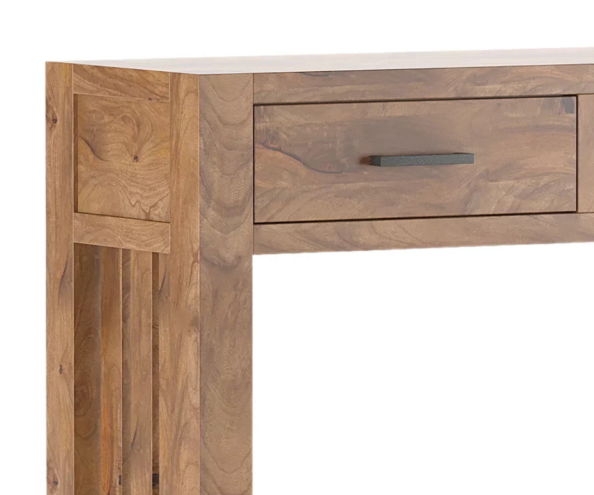 Aurorium Solid Wood 2 Drawer Console Table