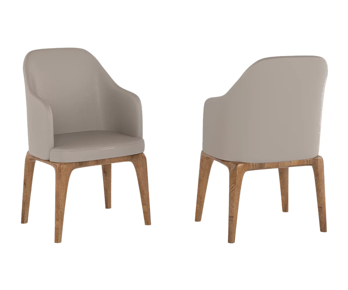 Brevona Solid Wood Dining Table and Chairs Set