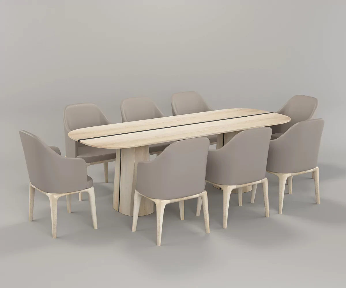 Brevona Solid Wood Dining Table and Chairs Set