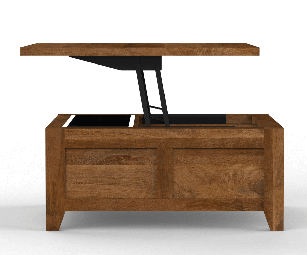 Lift Top Coffee Table with Storage | Wooden Square Coffee Table