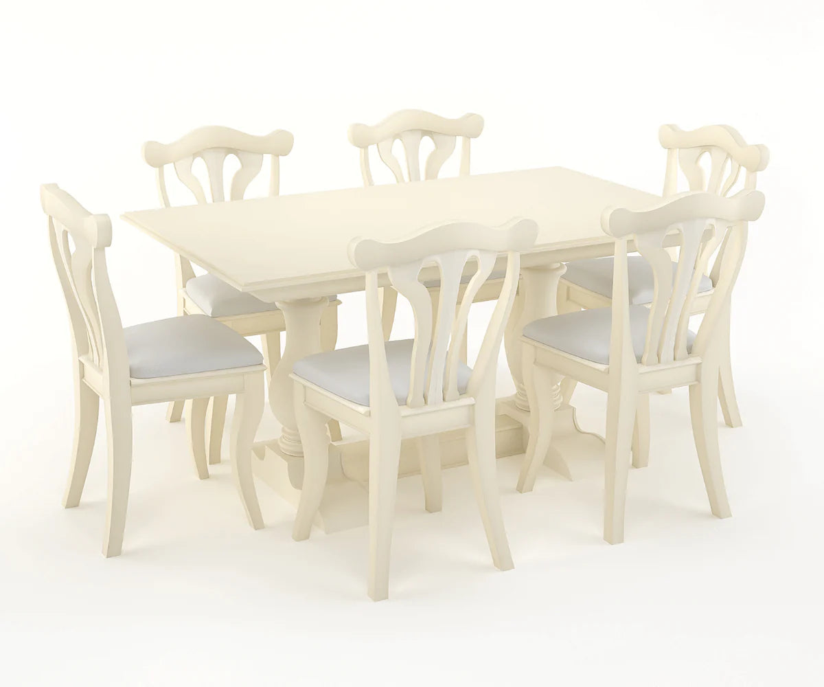 Velostine 5 seater Dining Table with Bench and Chairs Set