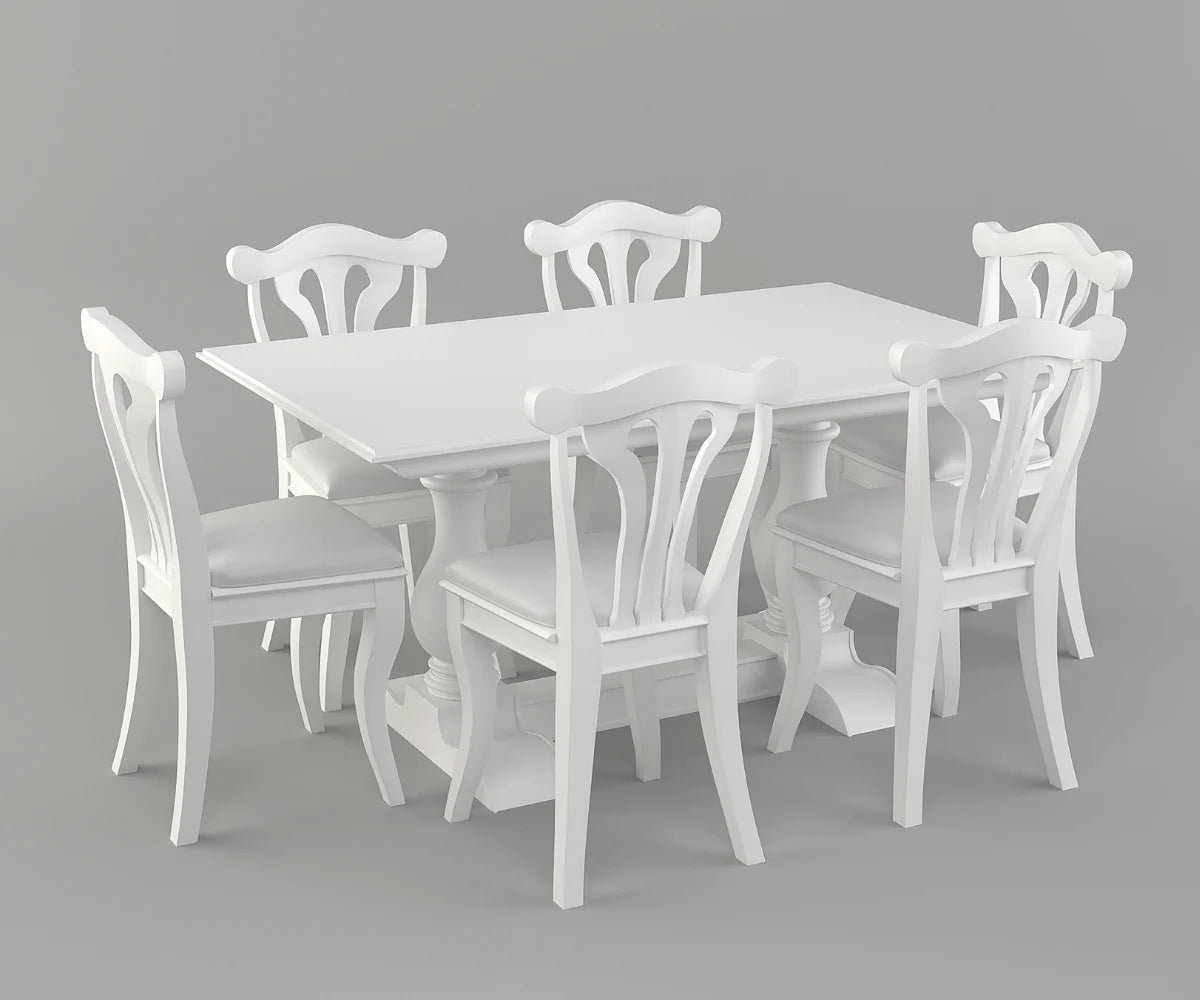 Callenbridge Extendable Double Pedestal Dining Set 6 Seater