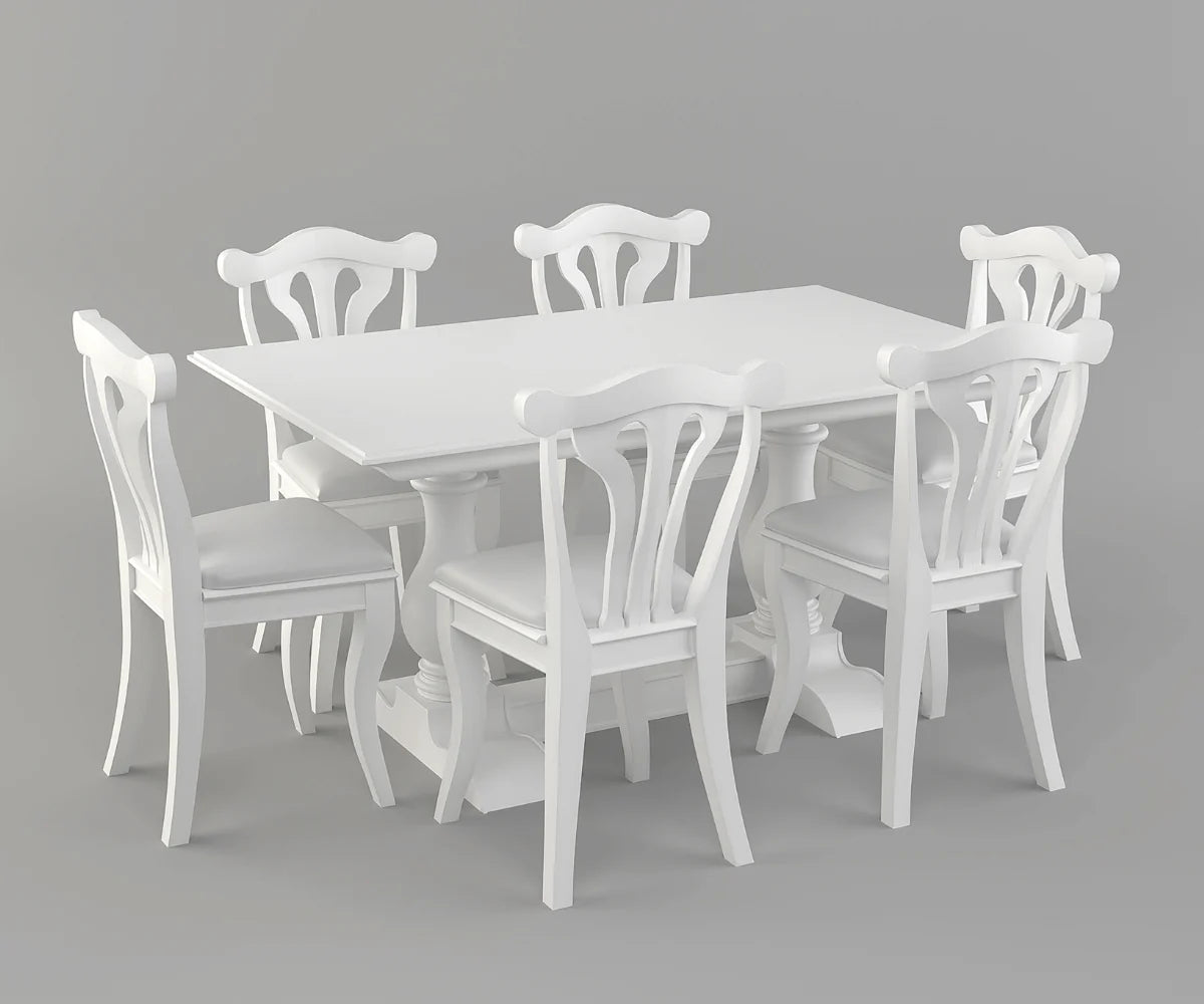 Callenbridge Extendable Double Pedestal Dining Set 6 Seater