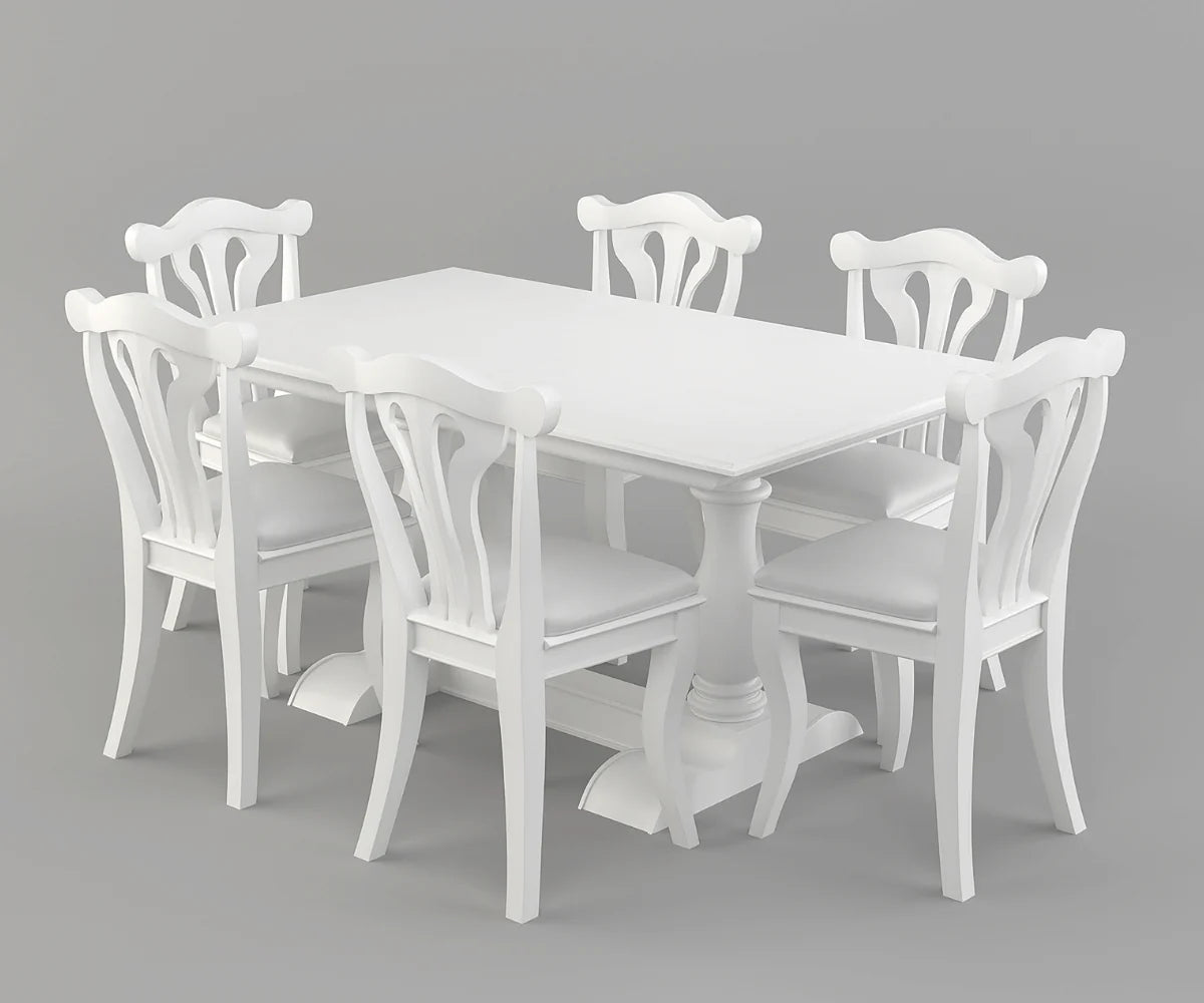 Velostine 5 seater Dining Table with Bench and Chairs Set