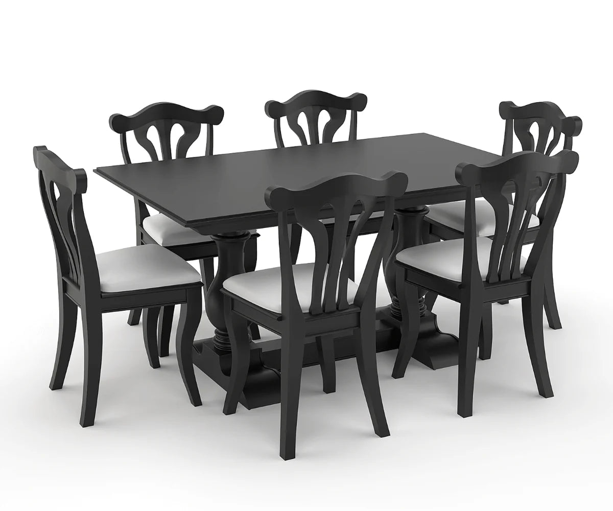 Callenbridge Extendable Double Pedestal Dining Set 6 Seater