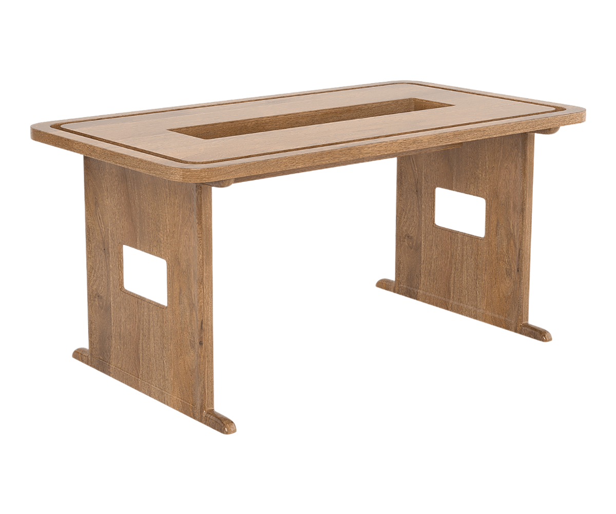 Vornax Wooden Dining Table- 6 Seater