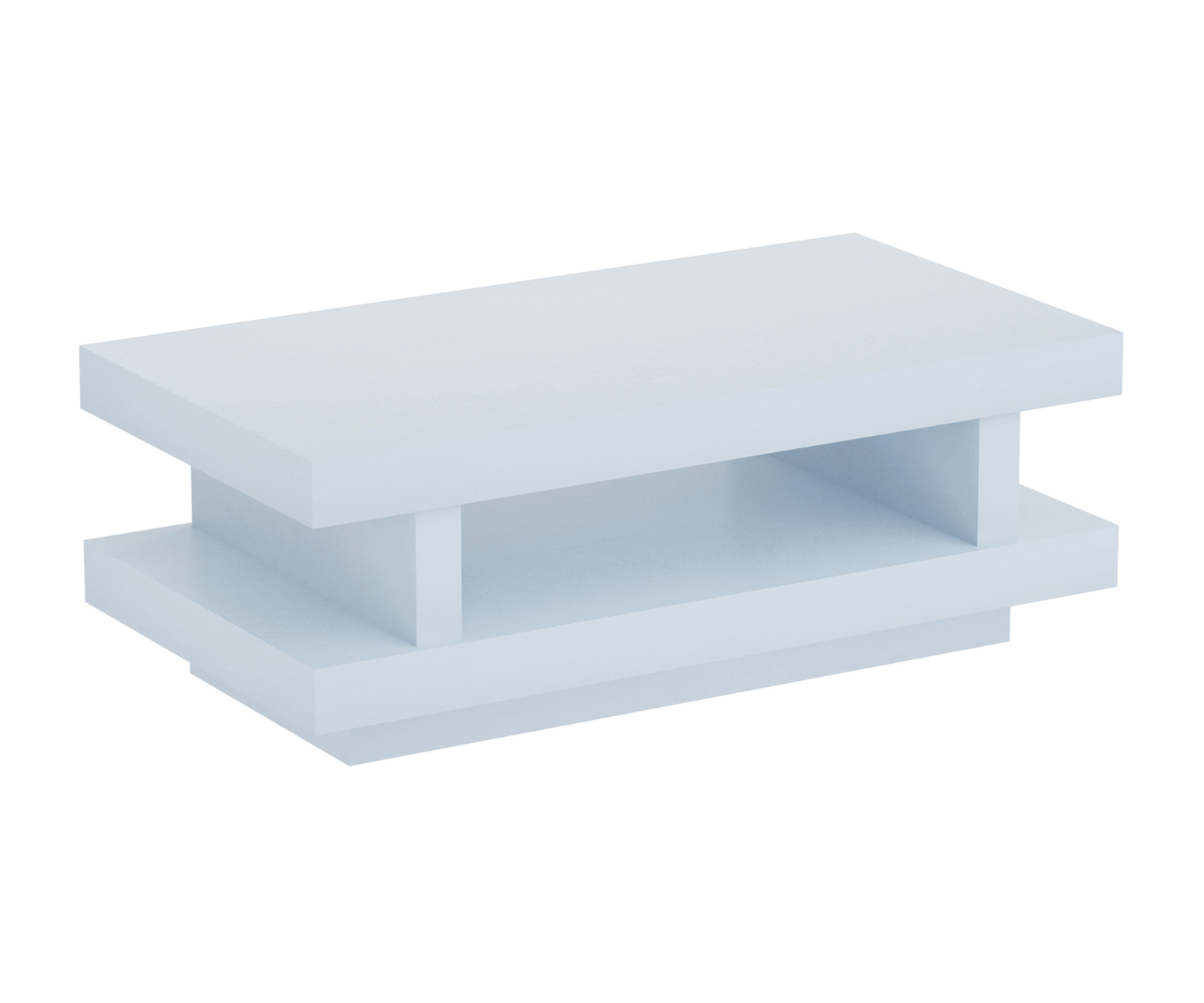 Incometra Solid Wood White Coffee Table