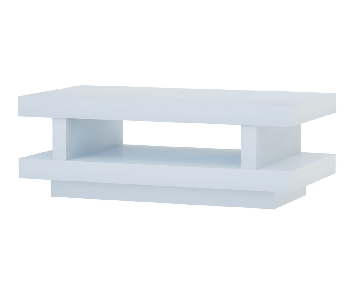 Incometra Solid Wood White Coffee Table