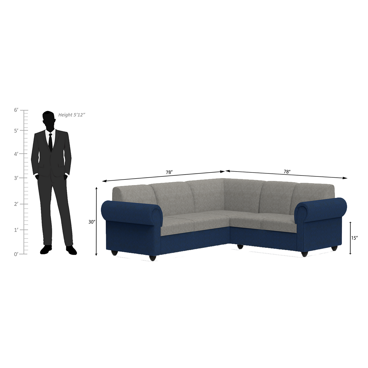 Snugy PU Foam And Gaze Spring Sofa Set