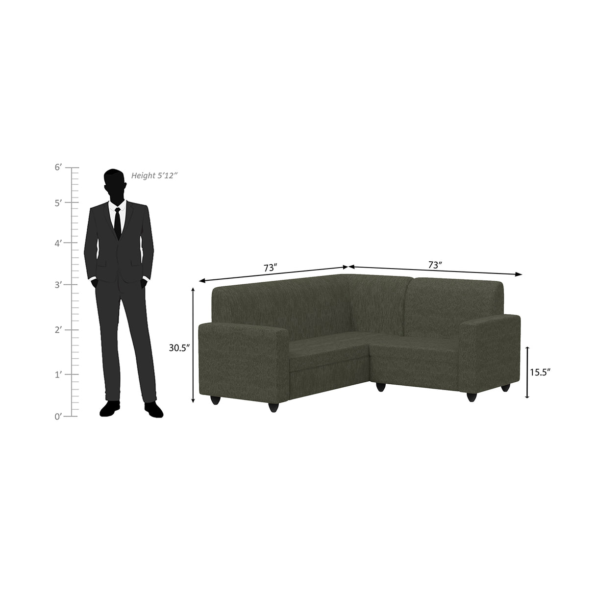 Cuddlr High-Density Foam Sofa Set