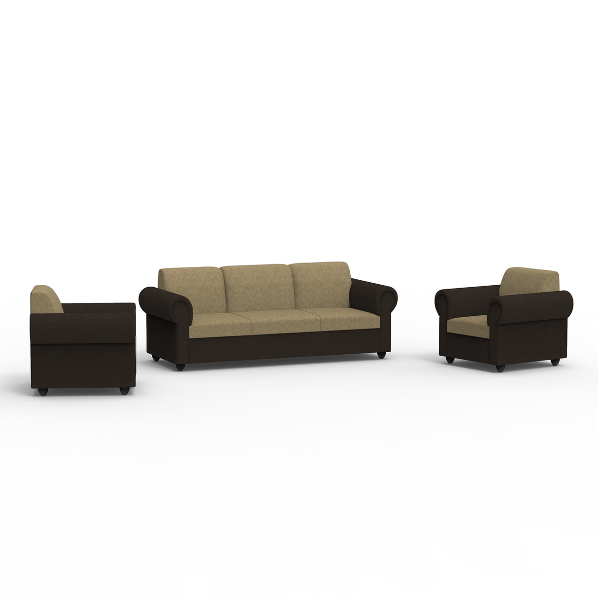 Snugy PU Foam And Gaze Spring Sofa Set