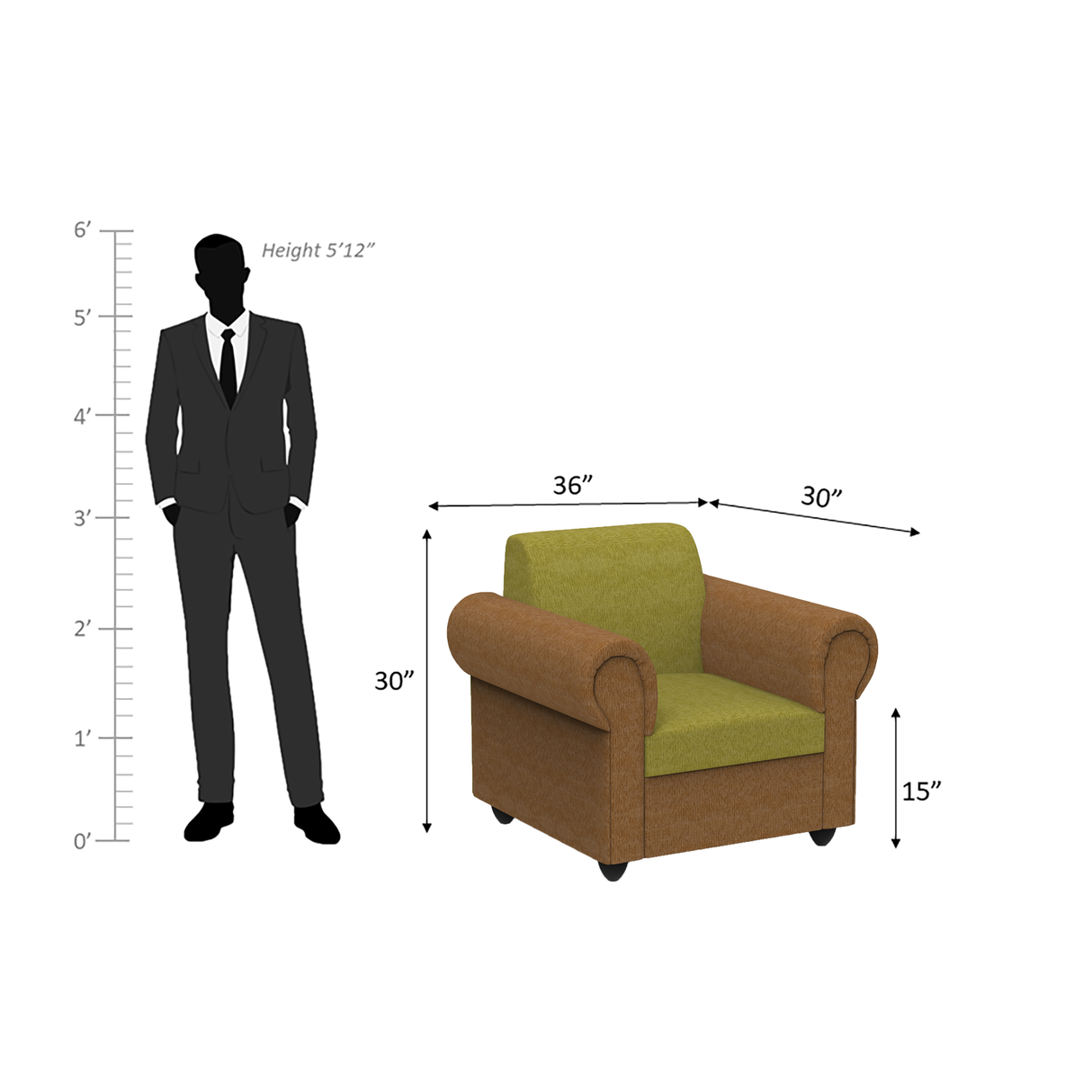 Snugy PU Foam And Gaze Spring Sofa Set