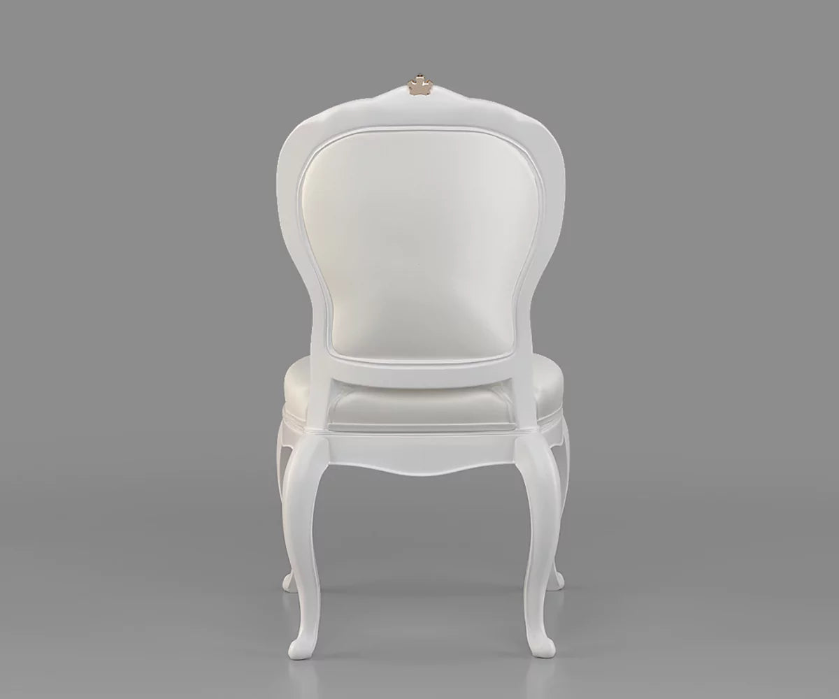 Nyxor Luxury Upholstered Dining Chairs Set of 2, back view.