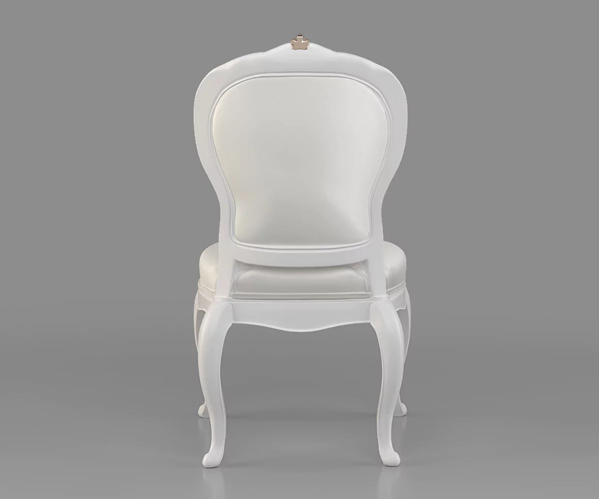 Nyxor Luxury Upholstered Dining Chair, Back View.