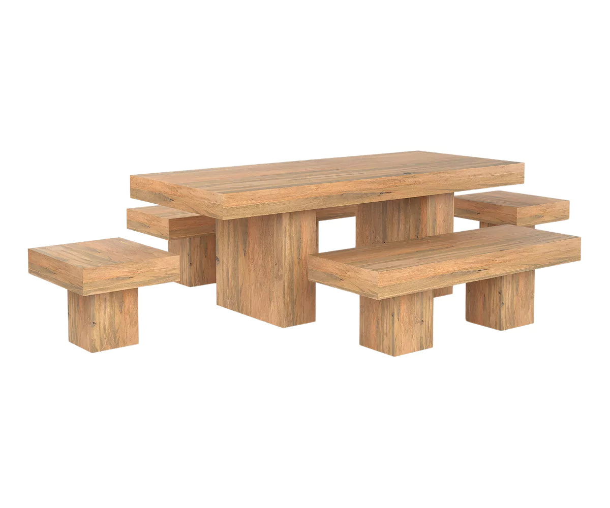 Oravelle Dining Table with Bench Set