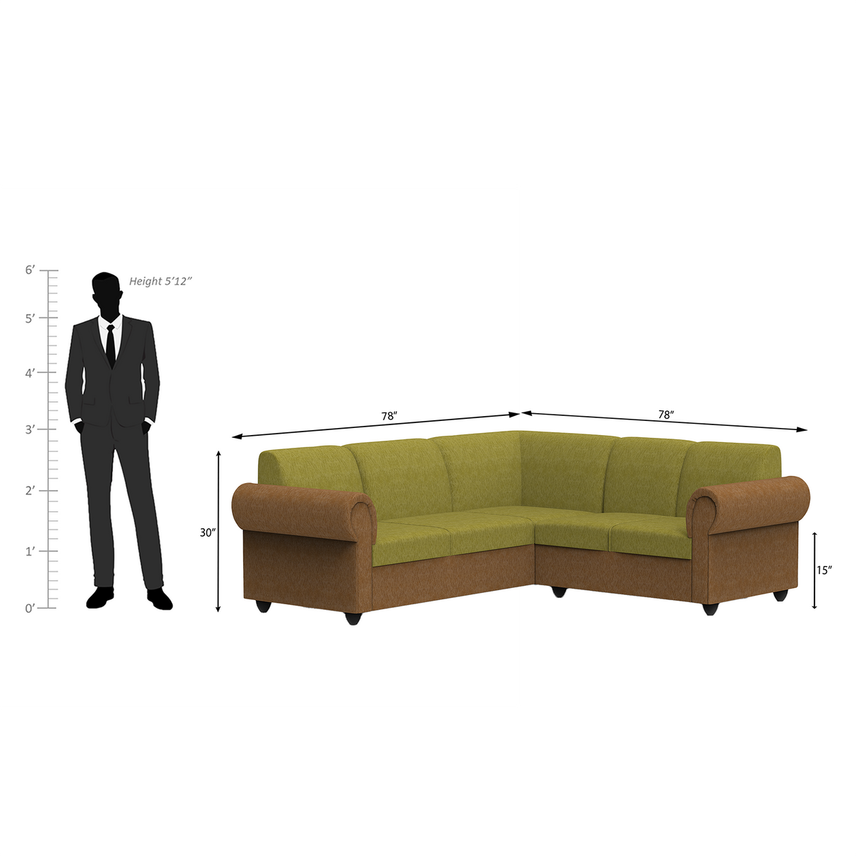 Snugy PU Foam And Gaze Spring Sofa Set