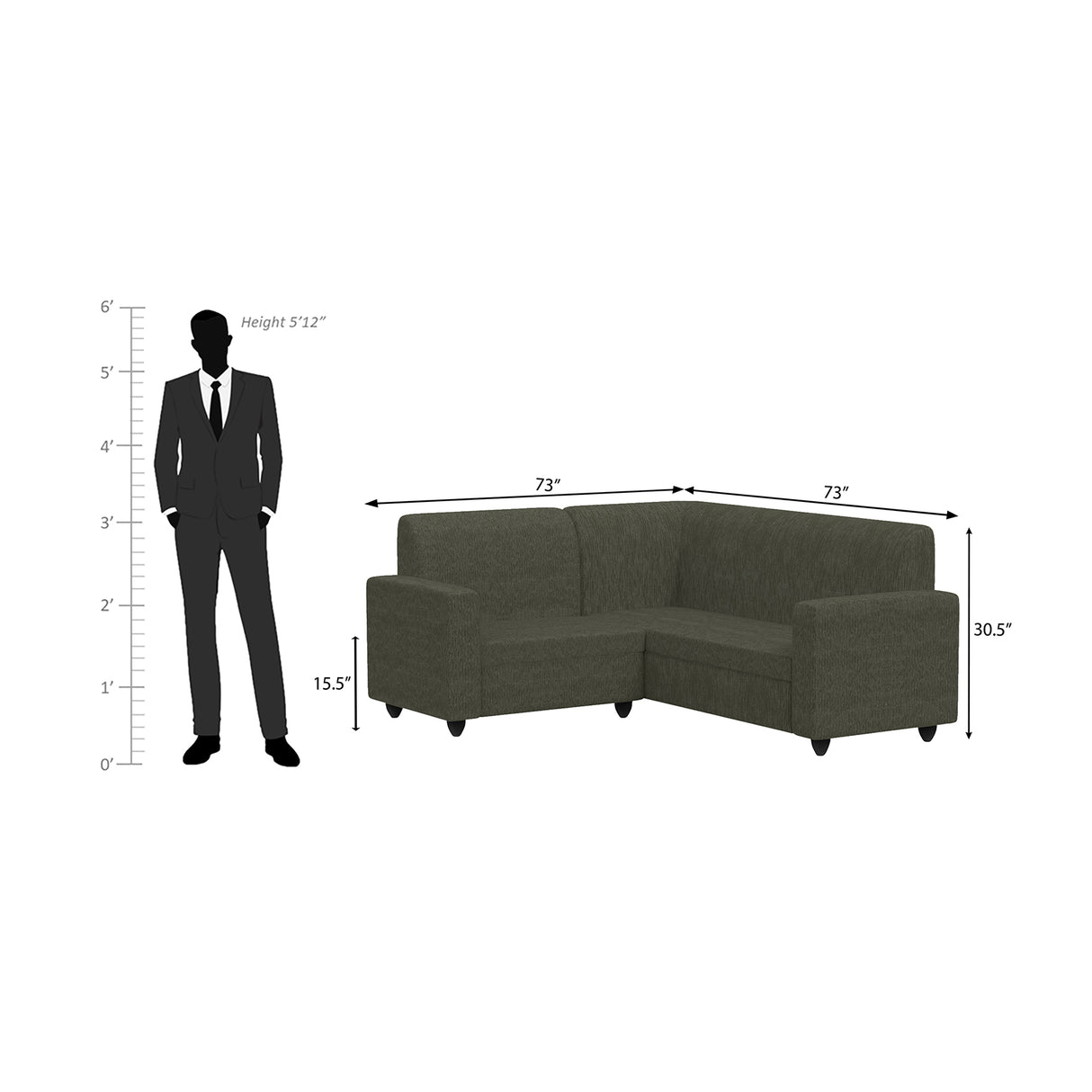 Cuddlr High-Density Foam Sofa Set