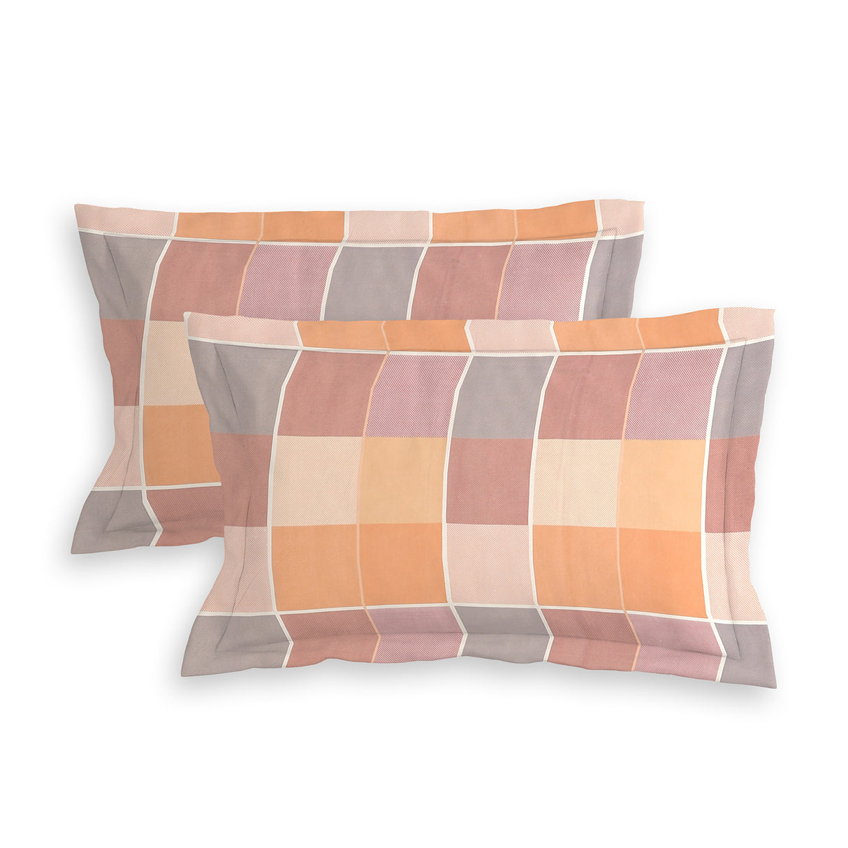 Wakeup INDIA StyleNest Geometric Premium Cotton King Size Bedsheet with two pillow cover