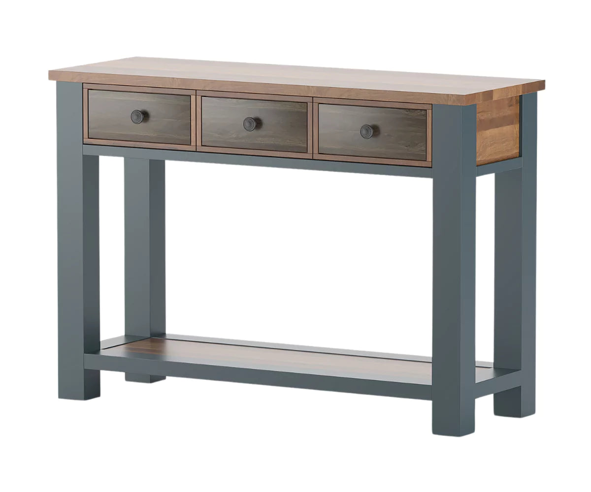 Snivvle Solid Wood 3 Drawer Console Table