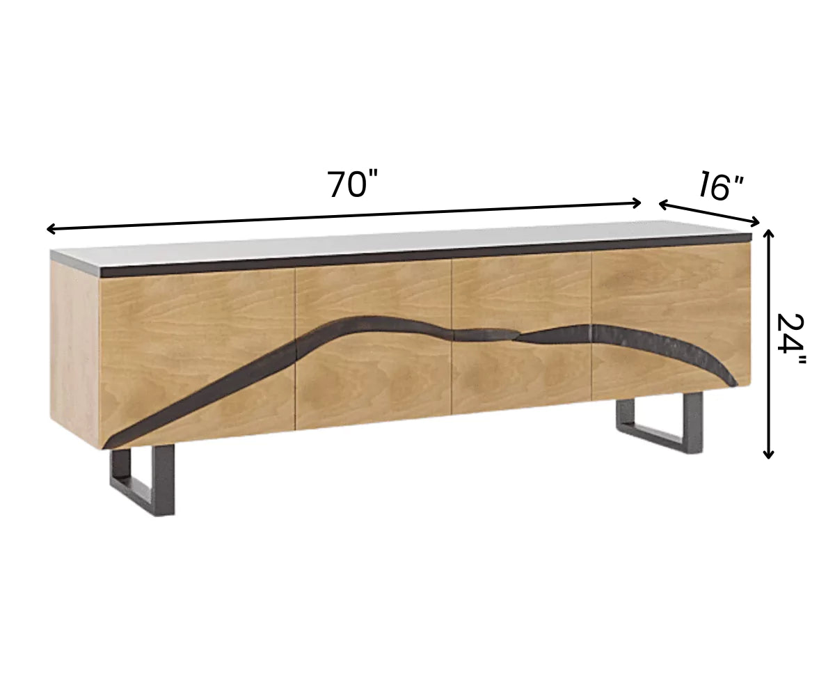 Swish Solid Wood 4 Door TV Unit