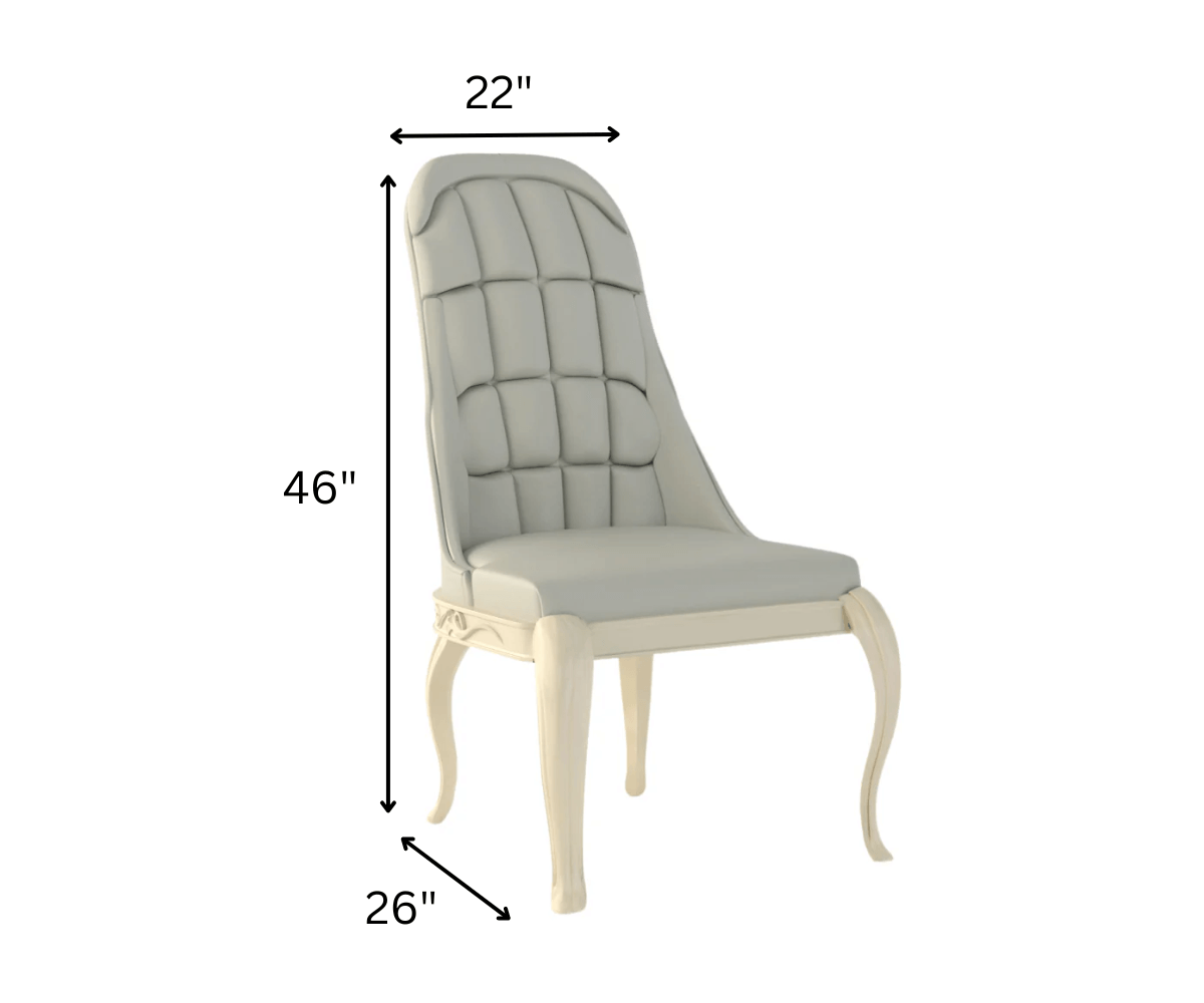 Vexal Luxury High Back Upholstered Dining Chair Set of 2