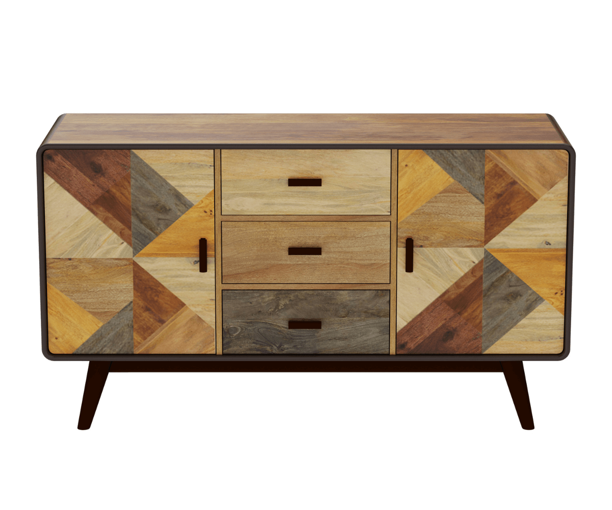 Vintage Solid Wood Modern Sideboard Cabinet