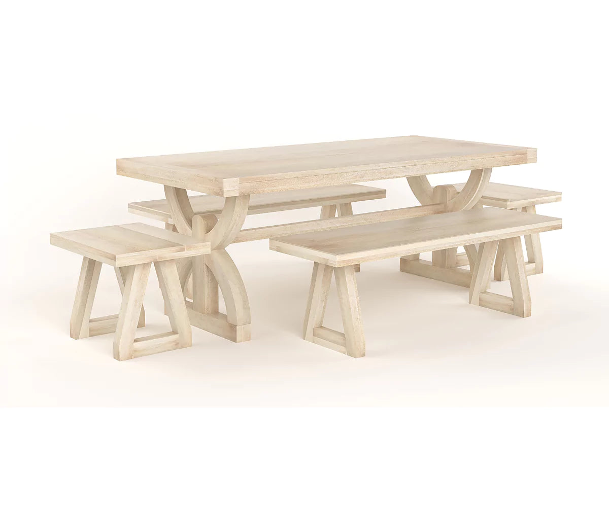 Nexlan Dining Table with Bench Set