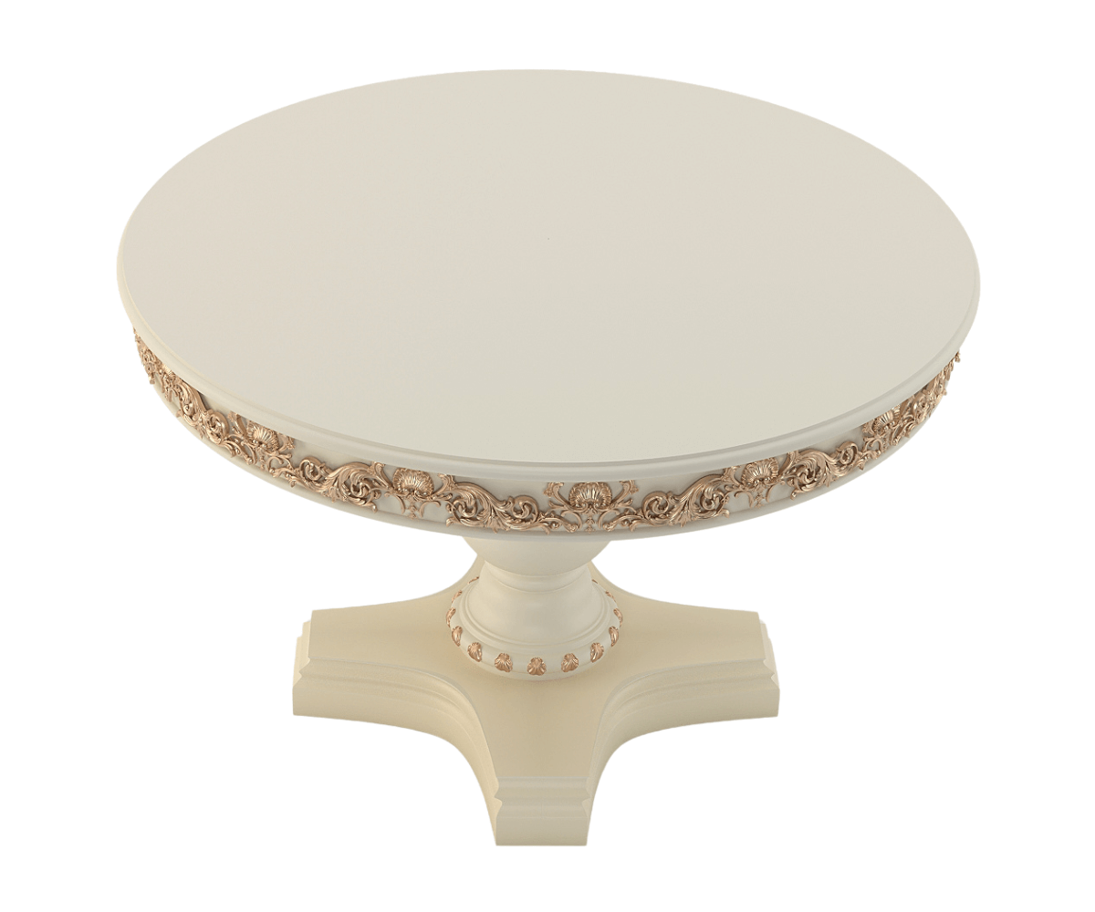 Zyvra Luxury Solid Wood Round Dining Table