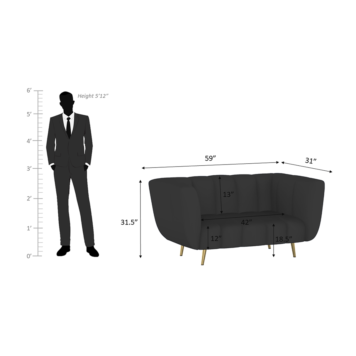 Mushy High Density Foam Sofa Set