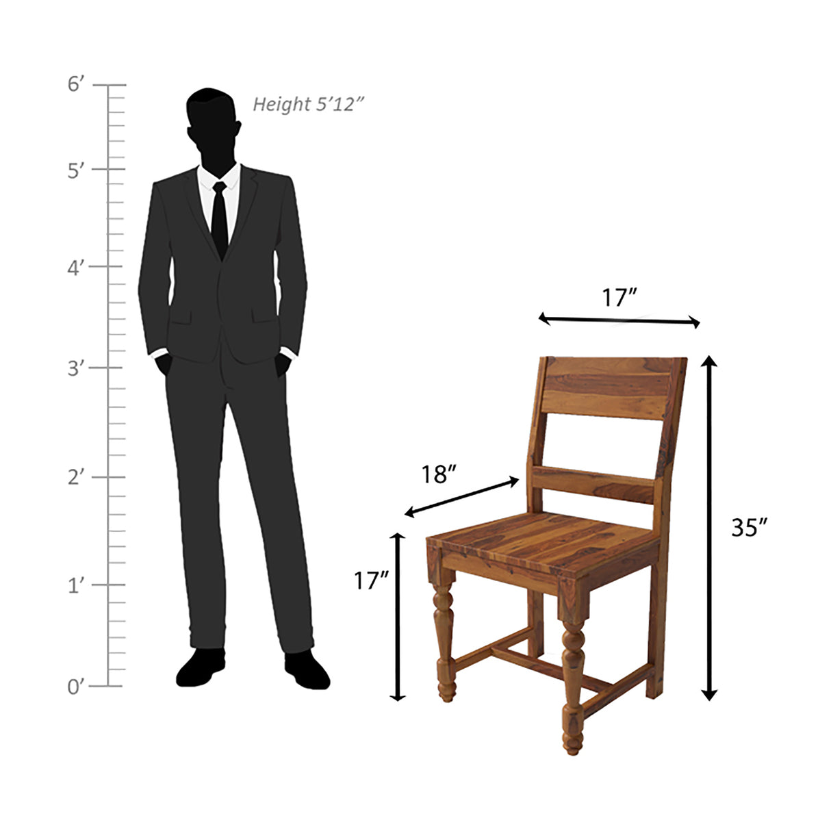 Keller Sheesham Wood Dining Table Set 6 Seater In Reddish Rosewood