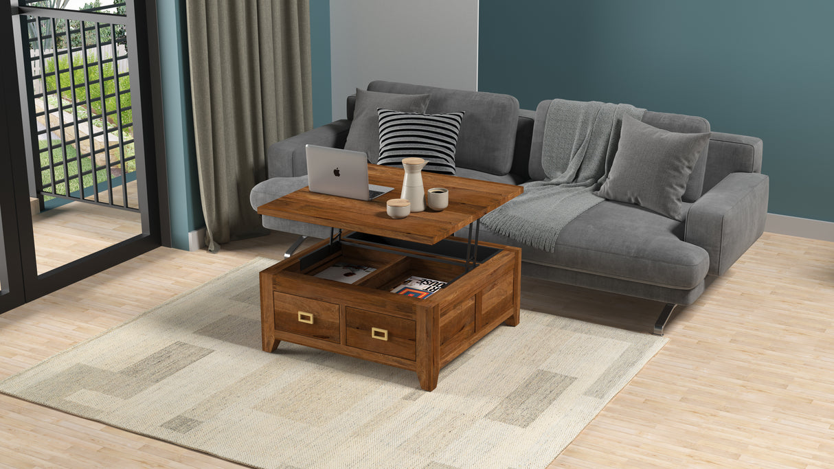 Caledonia Lift Top Coffee Table with Storage