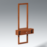 Glimm Sheesham Wood Wall Mount Dressing Table in Reddish Rosewood color