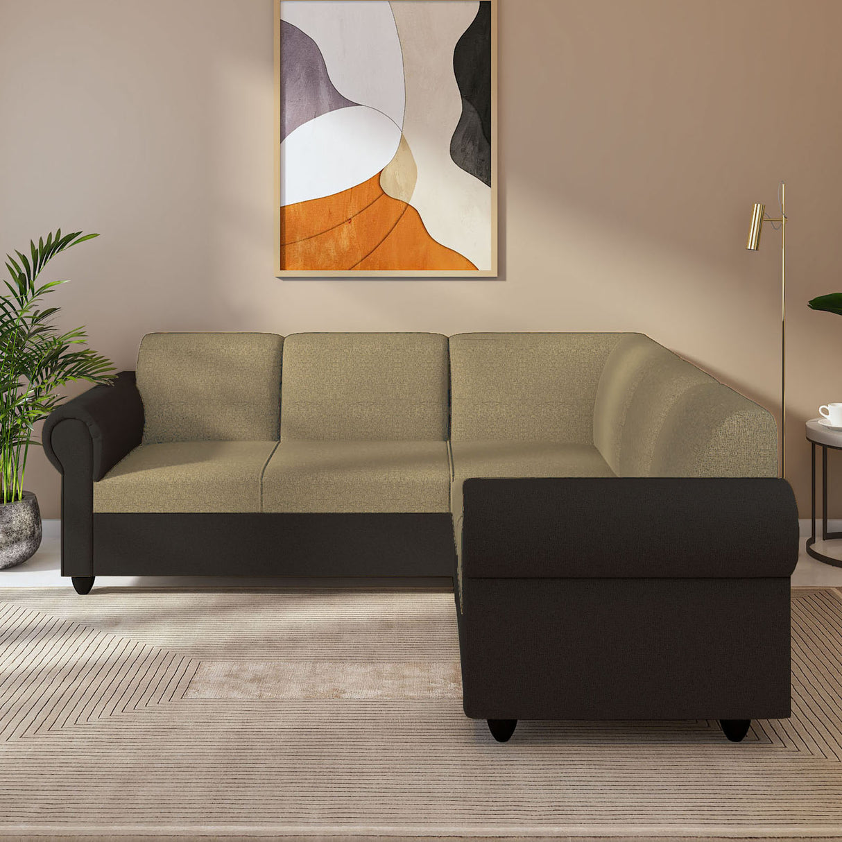 Snugy PU Foam And Gaze Spring Sofa Set