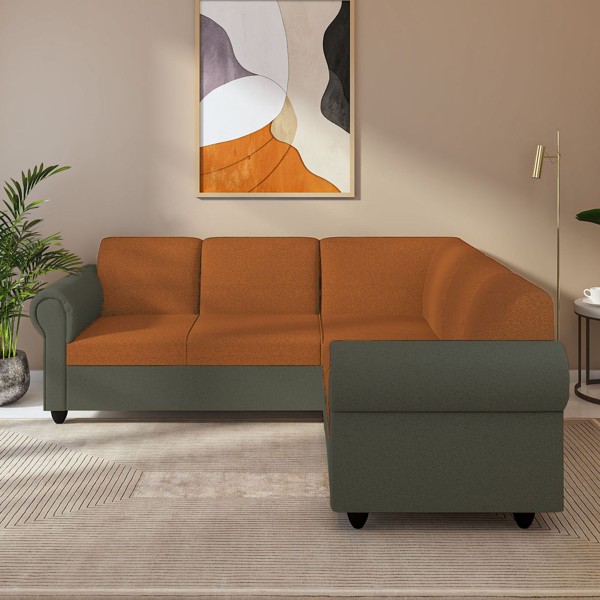 Snugy PU Foam And Gaze Spring Sofa Set