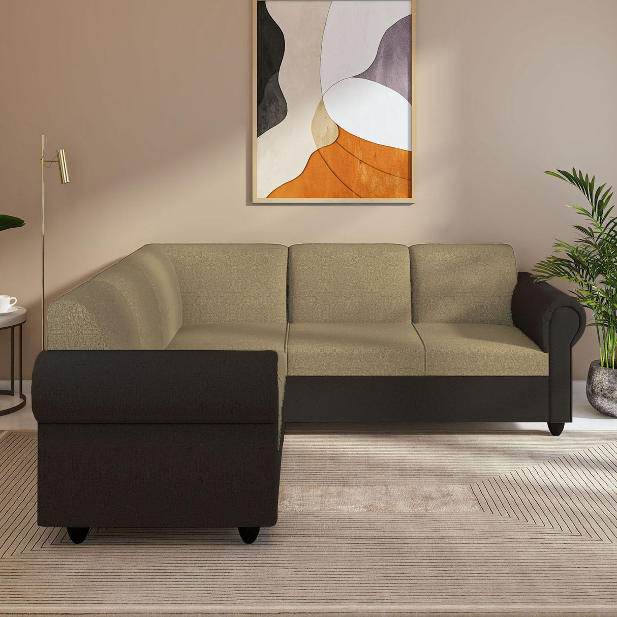 Snugy PU Foam And Gaze Spring Sofa Set