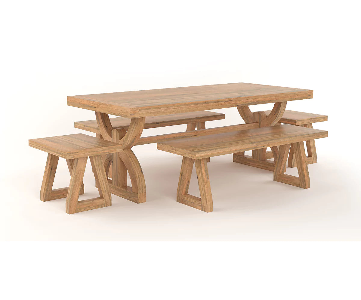 Nexlan Dining Table with Bench Set