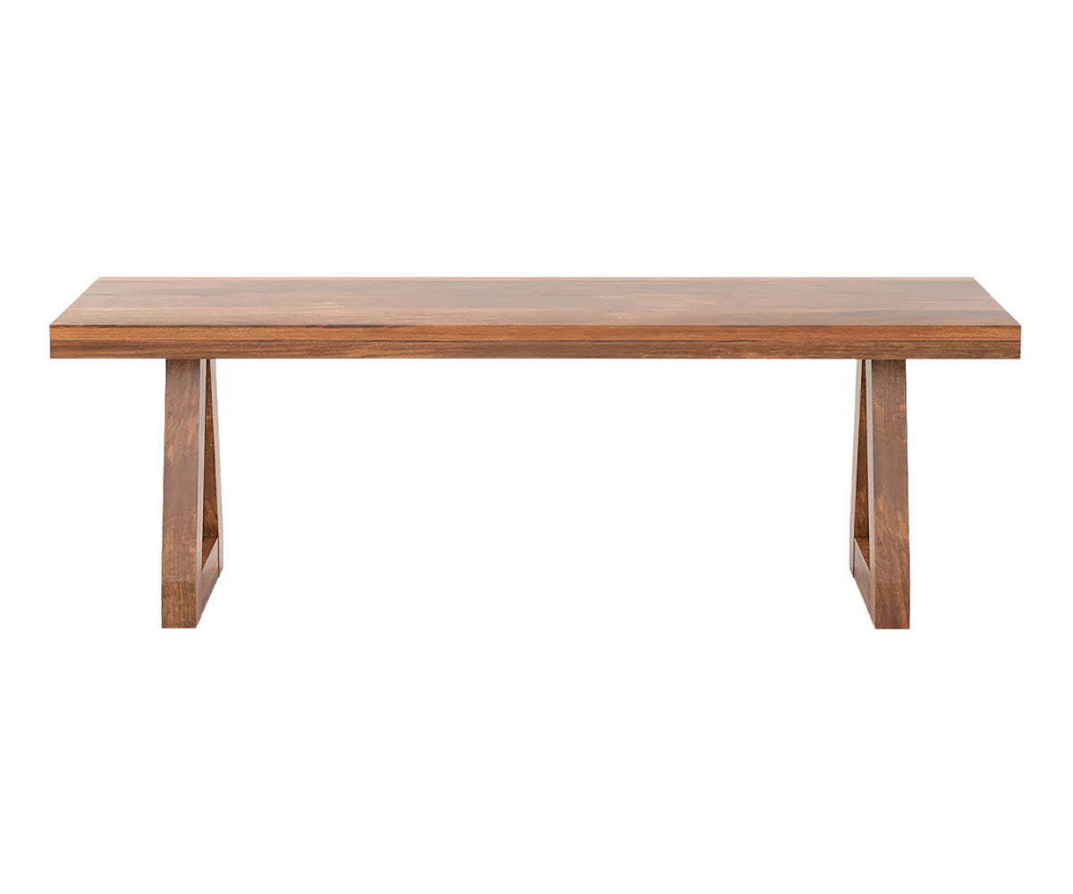 Nexlan Dining Table with Bench Set, Only Bench Front View.