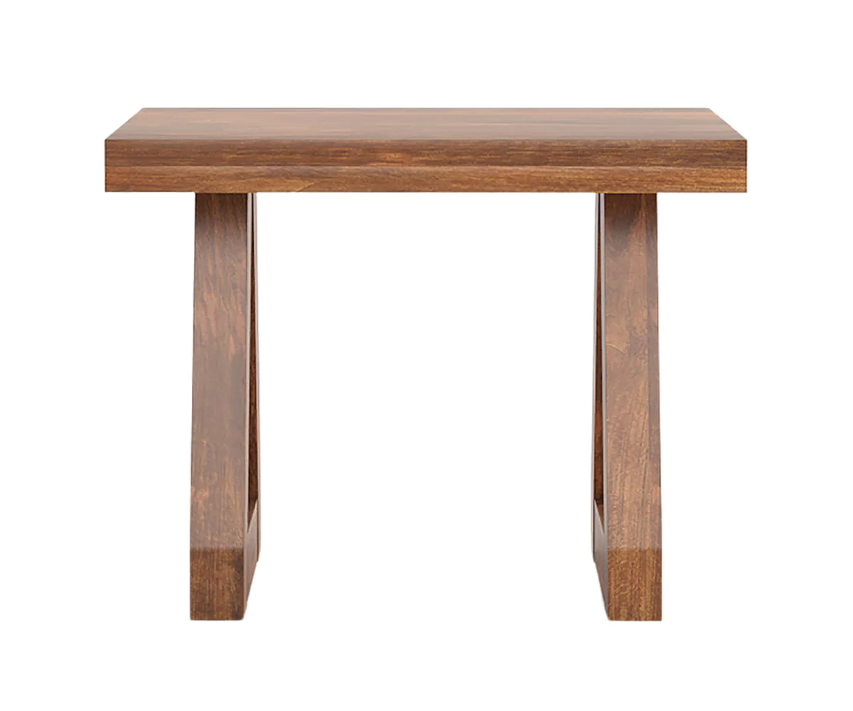 Nexlan Dining Table with Bench Set, Small Bench Front View.