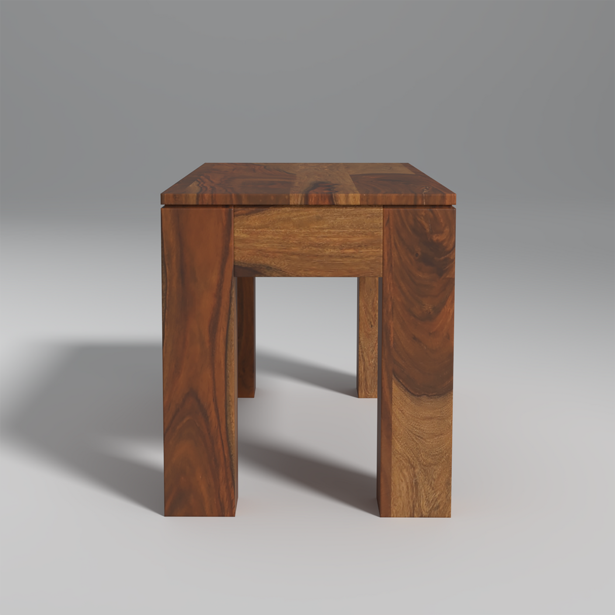 Mauro Sheesham Wood Dining Table Set (4 Seater) In Light Honey Finish